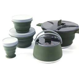 image-Collapsible Premium Camping Cookware 4-5L Capacity with Pot Cover Cooking Pot