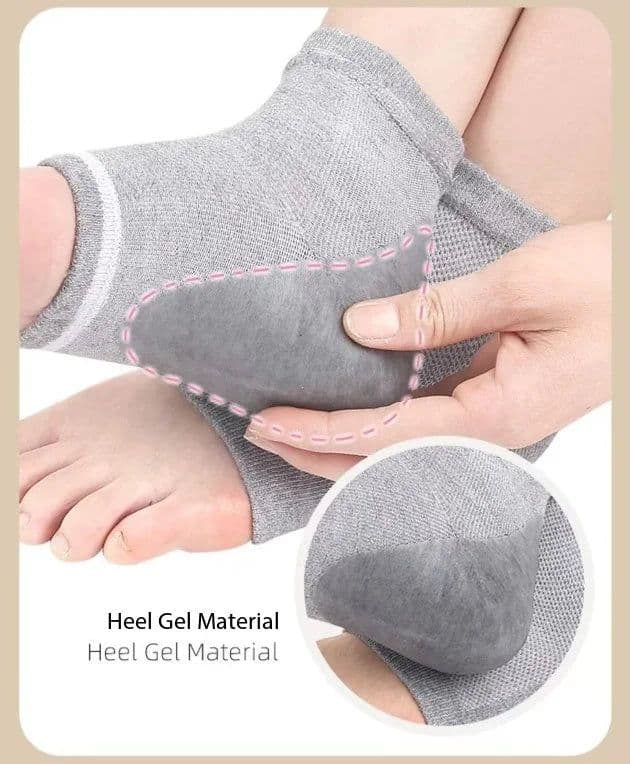 image-OEM HC001 Men Women Sports Heel Cover Non-slip SEBS Semi-pad Bionic Thickening Height Cushion Sock Sleeve