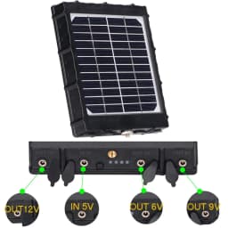 image-IP66 Waterproof Solar Panel Power Bank With Battery 8000Mah for Security Hunting Trail Camera 6V 9V 12V Solar Power Supply Kit