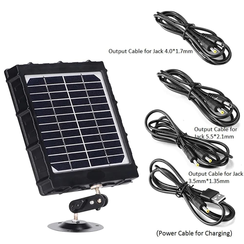 image-IP66 Waterproof Solar Panel Power Bank With Battery 8000Mah for Security Hunting Trail Camera 6V 9V 12V Solar Power Supply Kit