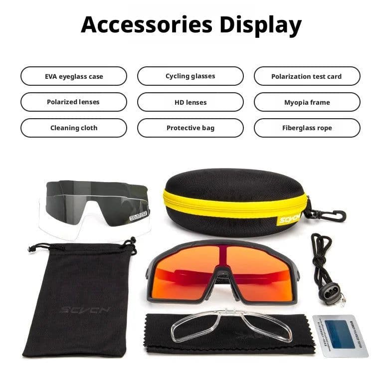 image-New SCVCN SC-X31 Polarized UV Protection Sports Sunglasses for Men & Women Road Cycling Mountain Bike Riding Protection Eyewear