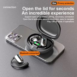 image-Top Hot Sale Q16S OWS Open Ear Headphones Touch Control Digital Display Long Life Ear Hook Earphones Wireless Earbuds for Sports