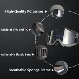 image-Factory Cross Border MX Motorcycle Helmet Goggles with Interchangeable Glasses Full Framework for Riding and Outdoor Sports