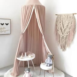 image-High Quality KAMIMI Kids' Bedding Lace Chiffon Bed Cover Canopy Mosquito Net Soft Toy Design 60cm Diameter 240cm Height for