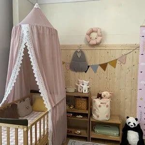 image-High Quality KAMIMI Kids' Bedding Lace Chiffon Bed Cover Canopy Mosquito Net Soft Toy Design 60cm Diameter 240cm Height for