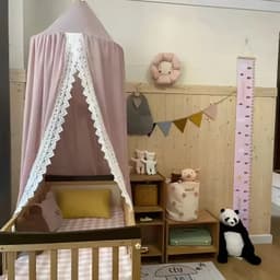image-High Quality KAMIMI Kids' Bedding Lace Chiffon Bed Cover Canopy Mosquito Net Soft Toy Design 60cm Diameter 240cm Height for