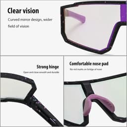 image-2026 Sports Manufacturers New Hot Selling Sports Motorcycle Windproof Sun Glasses Outdoor Riding Photochromic Sunglasses