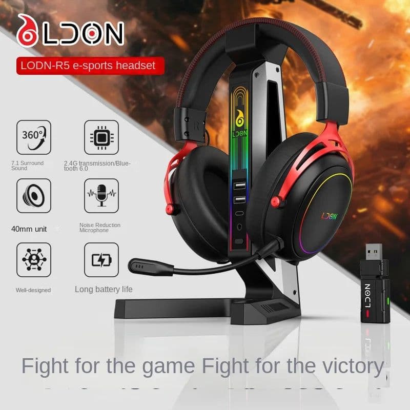 image-Cross-border Wireless for R5 Binaural Sports High HD Call Noise Reduction Stereo Gaming Headset Type-C Charging 3 Hours