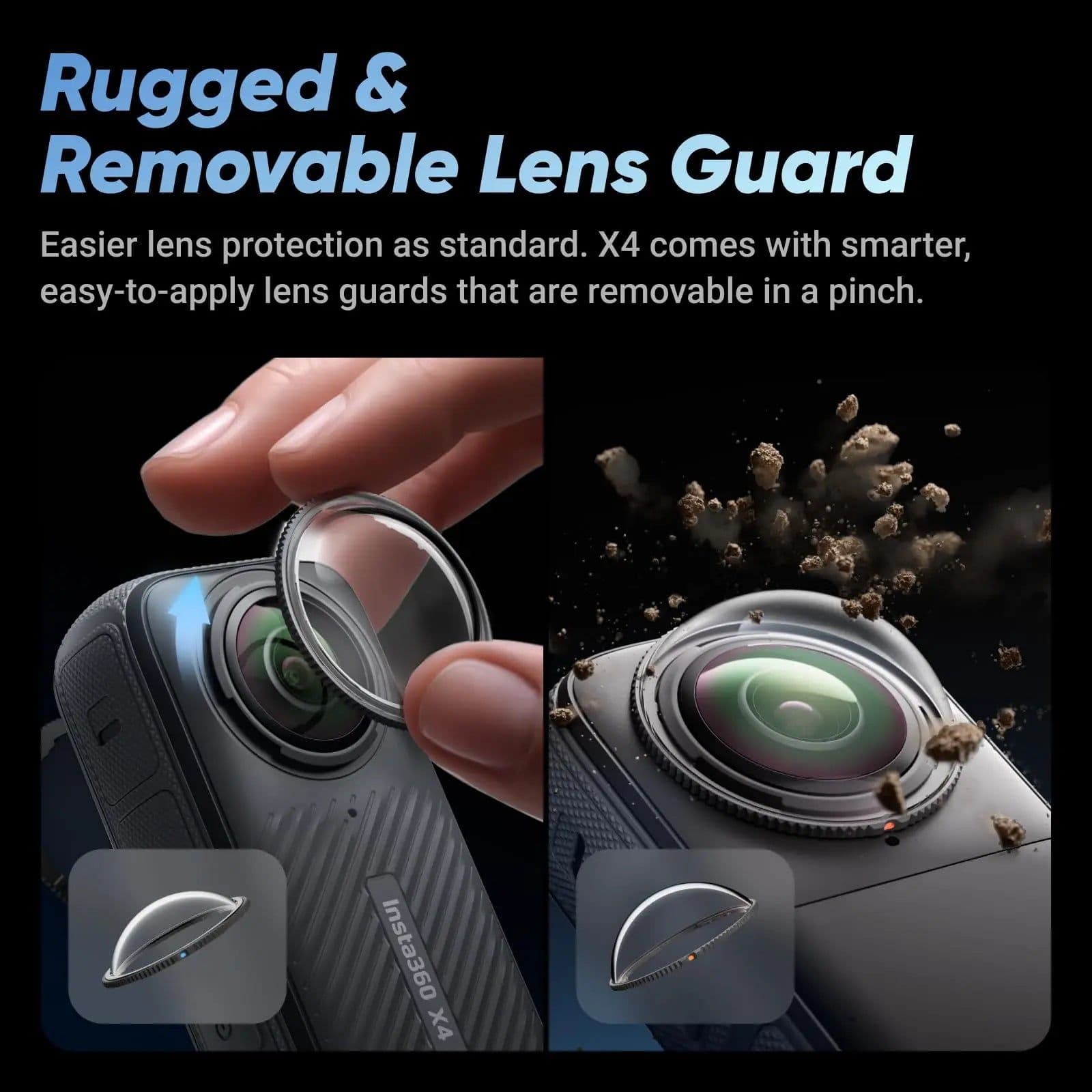 image-Insta360 X4 - Waterproof 8K 360 Action Camera, 135 Min Battery Life, AI Editing, Stabilization, for Sports