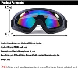 image-JSJM Motorcycle Off-Road Goggles | Windproof TPU Frame Protective Eyewear for Riding and Outdoor Sports