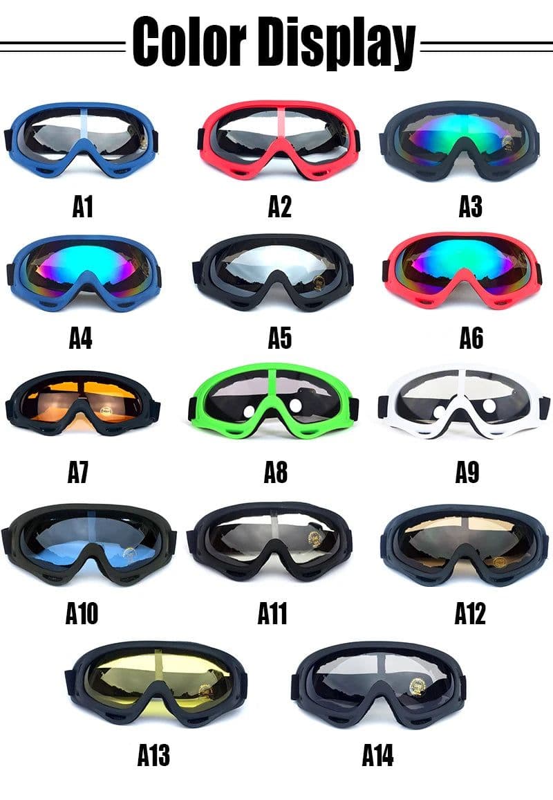 image-JSJM Motorcycle Off-Road Goggles | Windproof TPU Frame Protective Eyewear for Riding and Outdoor Sports