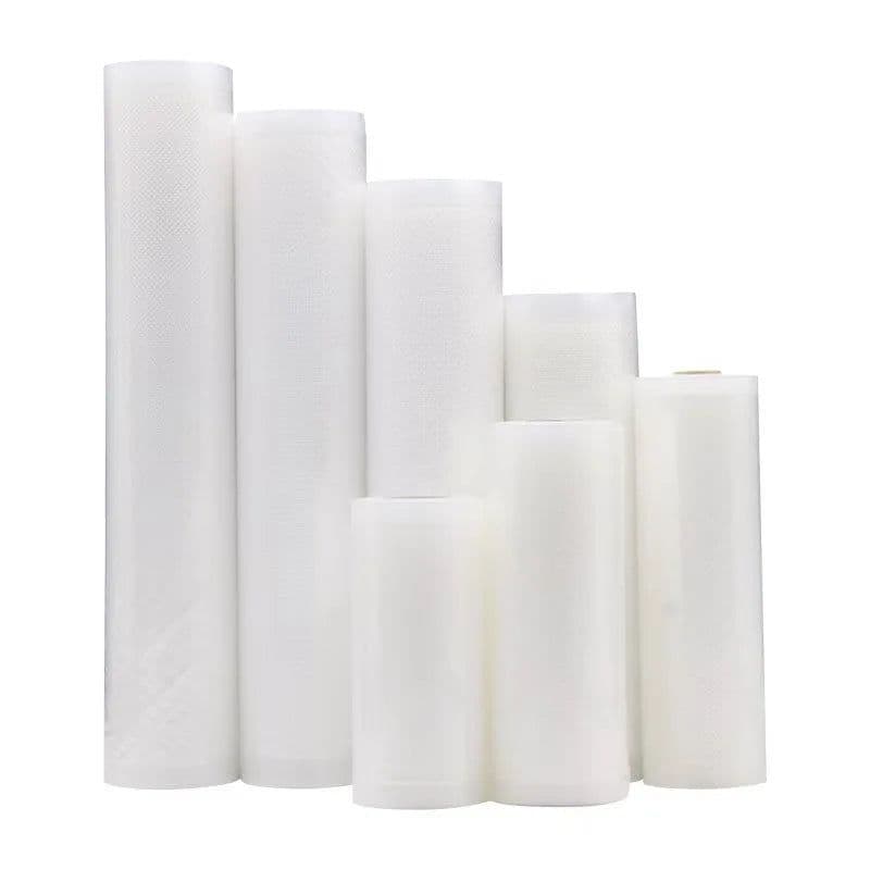 image-Food Grade Freezer Safe Seven Layer PA+PE Co-extruded Embossed Vacuum Sealer Food Packaging Bag Roll