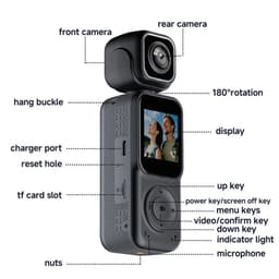 image-Mini HD 4K Body Camera Dual Lens, WiFi Connected Sports & Vlog Camera with Infrared Night Vision
