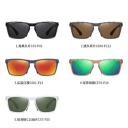 image-2023 New Men's Polarized Sun glasses TR90 Sport Dazzle Colour Sunglasses with perforations