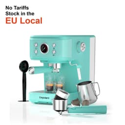 image-EU Local Delivery Commercial Semi-Automatic Electric Espresso Coffee Machine with 20Bar Pump Brew System Milk Frother for Hotel