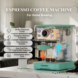 image-EU Local Delivery Commercial Semi-Automatic Electric Espresso Coffee Machine with 20Bar Pump Brew System Milk Frother for Hotel