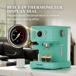 image-EU Local Delivery Commercial Semi-Automatic Electric Espresso Coffee Machine with 20Bar Pump Brew System Milk Frother for Hotel