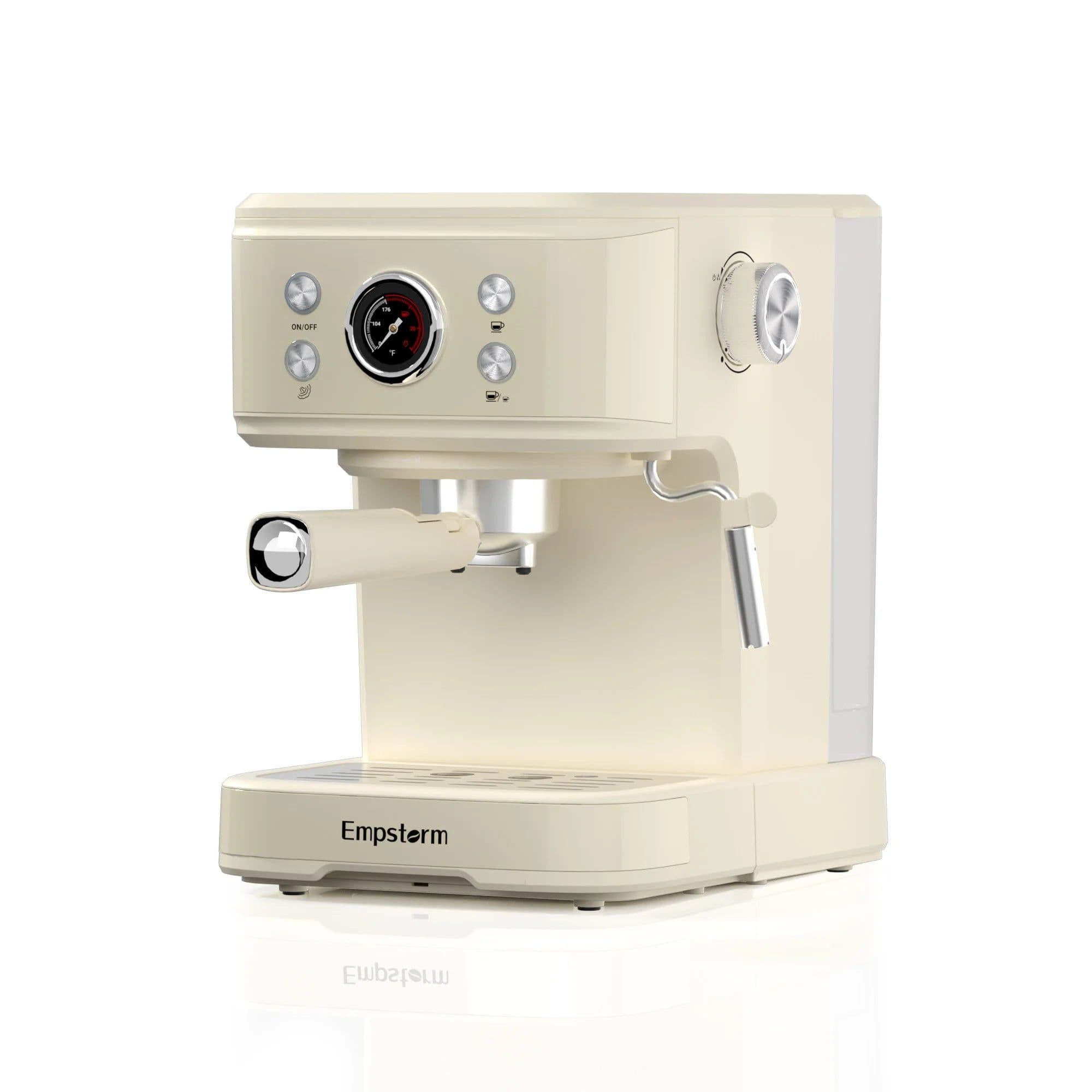 image-EU Local Delivery Commercial Semi-Automatic Electric Espresso Coffee Machine with 20Bar Pump Brew System Milk Frother for Hotel