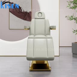 image-Kisen Modern New Green Medical Treatment Massage Table Cosmetic Spa Bed Electric 3 4 Motor Facial Beauty Salon Lash Bed for Sal