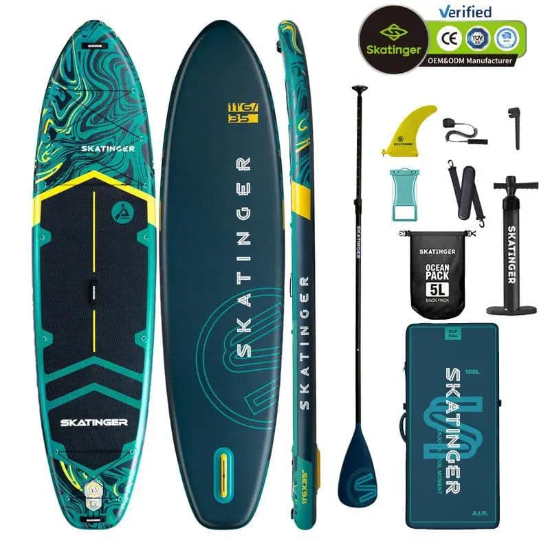 image-Skatinger Us Warehouse Dropshipping Freeshipping Inflatable Stand up Paddle Board SUP Paddle Surf Padel Board Paddleboard