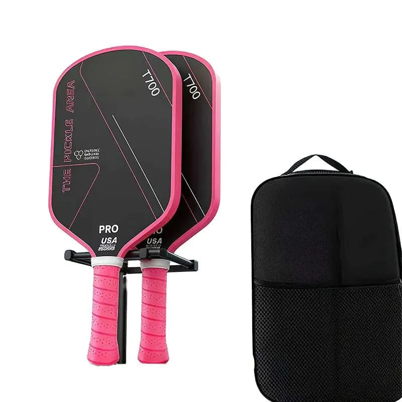 image-Training Pickleball Paddles Carbon Fiber T700 Fabric Textured Friction Effects Racket Padel Professional Customized logo