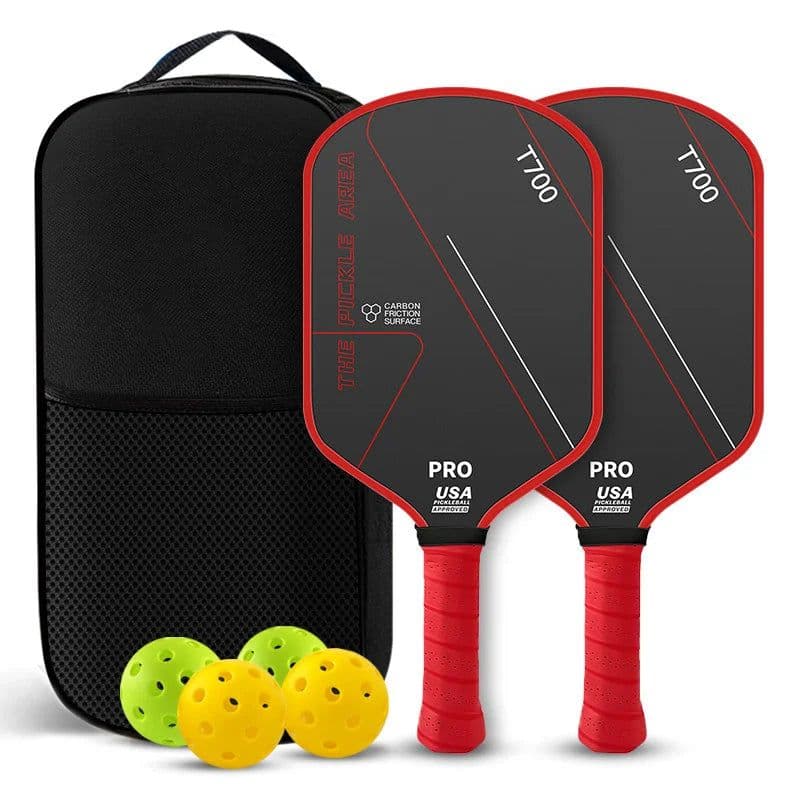 image-Training Pickleball Paddles Carbon Fiber T700 Fabric Textured Friction Effects Racket Padel Professional Customized logo