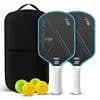 image-Training Pickleball Paddles Carbon Fiber T700 Fabric Textured Friction Effects Racket Padel Professional Customized logo