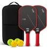 image-Training Pickleball Paddles Carbon Fiber T700 Fabric Textured Friction Effects Racket Padel Professional Customized logo