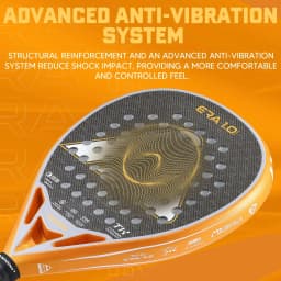 image-2026 AMA Sport Professional Manufacturer Customized New Tech High Quality Hybrid Shape Carbon Fiber Padel Tennis Racket