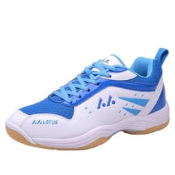 image-Comfortable Anti-Slip Indoor Badminton Padel Shoes Soft Breathable Mesh Genuine Leather Upper Spring Summer Unisex