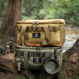 image-Wholesale 600D Oxford Waterproof Portable 20L Multiple Compartments Durable Camping Outdoor Tactical Picnic Barbecue Cookware