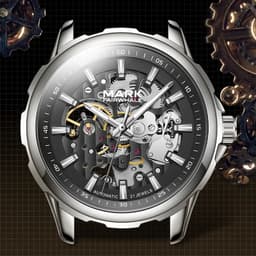 image-Mark Fairwhale Fashion Round Case New Design Stainless Steel Automatic Watches for Men