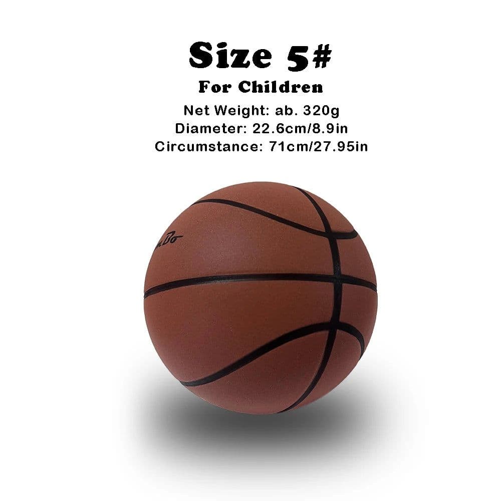 image-Grooved Silent Basketball Size 7# 6# 5# Men/Women/Children Indoor Dribble Practice Bounce Quiet Soft Airless Foam Ball No Noises