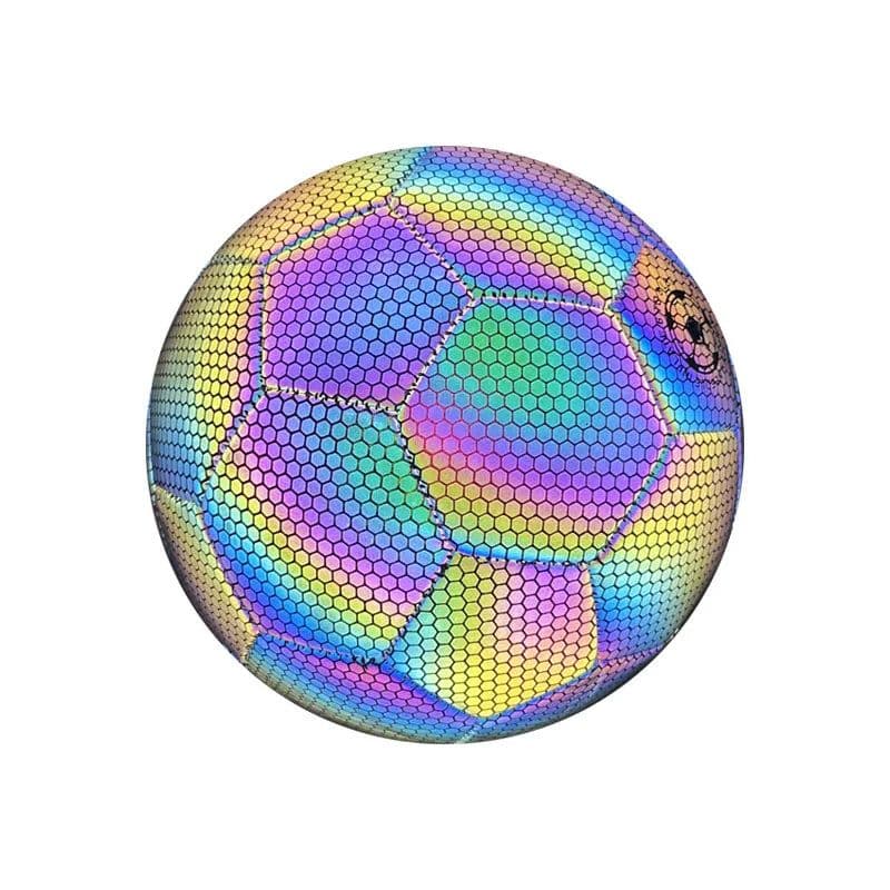 image-1pc Size 5 Reflective Football, Luminous Colorful Soccer Ball For Indoor And Outdoor Training 1pc Size 5 Reflective Football, Lu