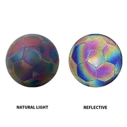 image-1pc Size 5 Reflective Football, Luminous Colorful Soccer Ball For Indoor And Outdoor Training 1pc Size 5 Reflective Football, Lu