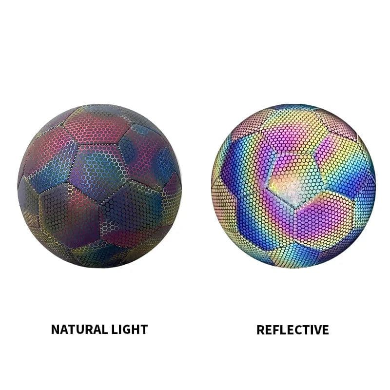 image-1pc Size 5 Reflective Football, Luminous Colorful Soccer Ball For Indoor And Outdoor Training 1pc Size 5 Reflective Football, Lu