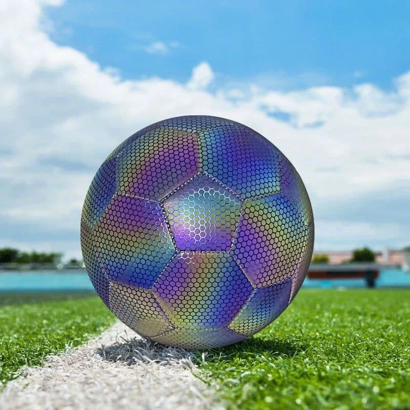 image-1pc Size 5 Reflective Football, Luminous Colorful Soccer Ball For Indoor And Outdoor Training 1pc Size 5 Reflective Football, Lu