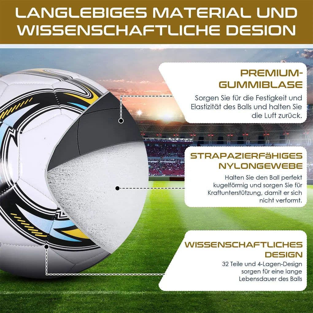 image-World Football Soccer Balls Official Size5 Machine Sewing PVC Seamless Wearproof Anti-slip Outdoor Match Game Football Training