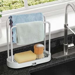 image-Kitchen Rag Drain Stand Kitchen Accessories Sink Drainage Shelf Sink Drain Storage Basket for Sponge Rag Wire Ball 1/2/3PCS
