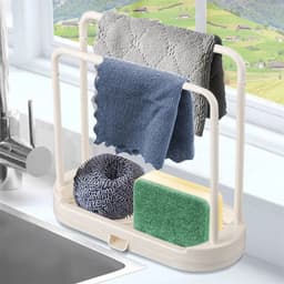 image-Kitchen Rag Drain Stand Kitchen Accessories Sink Drainage Shelf Sink Drain Storage Basket for Sponge Rag Wire Ball 1/2/3PCS