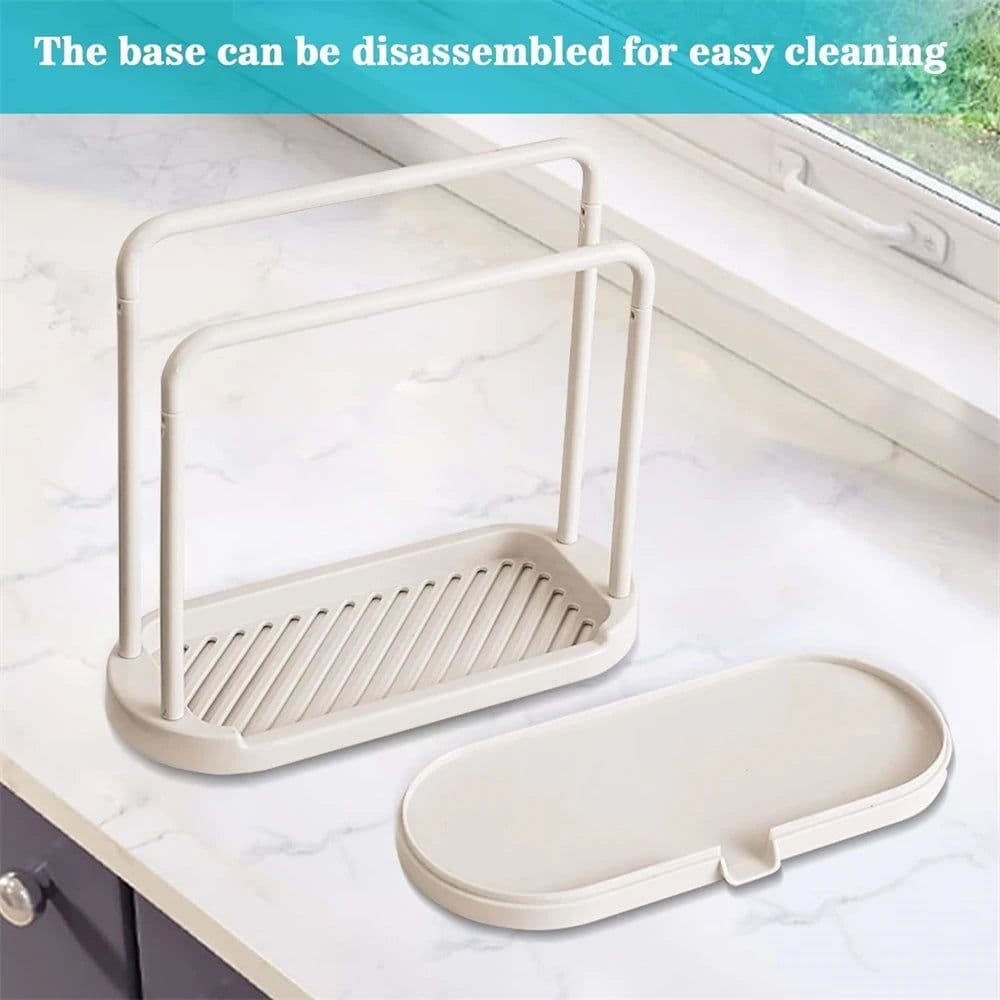 image-Kitchen Rag Drain Stand Kitchen Accessories Sink Drainage Shelf Sink Drain Storage Basket for Sponge Rag Wire Ball 1/2/3PCS