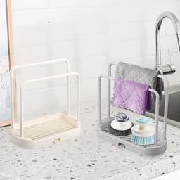 image-Kitchen Rag Drain Stand Kitchen Accessories Sink Drainage Shelf Sink Drain Storage Basket for Sponge Rag Wire Ball 1/2/3PCS