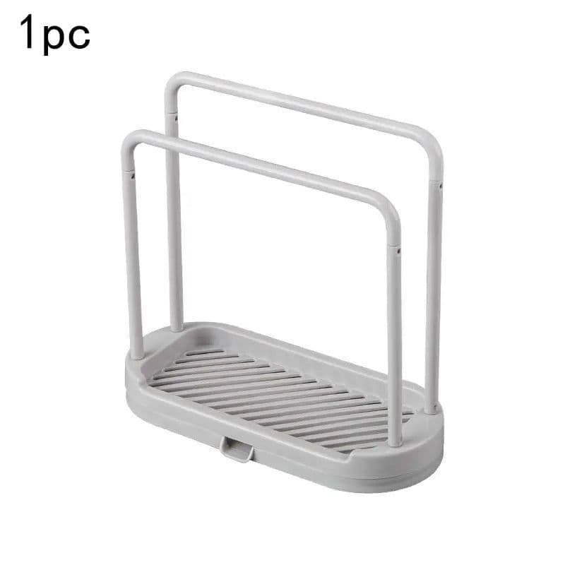 image-Kitchen Rag Drain Stand Kitchen Accessories Sink Drainage Shelf Sink Drain Storage Basket for Sponge Rag Wire Ball 1/2/3PCS