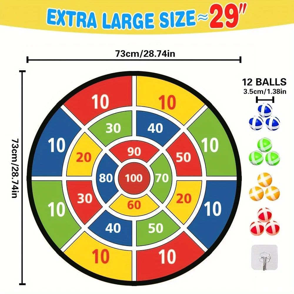 image-Montessori Throw Sport Slingshot Target Sticky Ball Dartboard Basketball Board Games Educational Children's Outdoor Game Toy