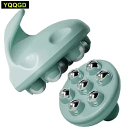 image-Hand Roller Massager for Cellulite Massage,Deep Tissue Massage Ball for Back,Neck,Foot,Shoulder,with 7 360-degree Metal Roller