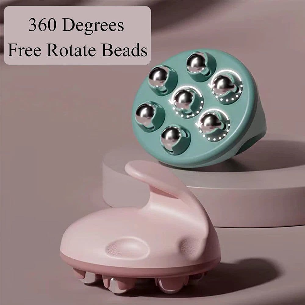 image-Hand Roller Massager for Cellulite Massage,Deep Tissue Massage Ball for Back,Neck,Foot,Shoulder,with 7 360-degree Metal Roller