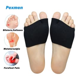 image-Pexmen 2Pcs Metatarsal Pads for Women and Men Ball of Foot Cushions Forefoot Pads for Mortons Neuroma Metatarsalgia Pain Relief