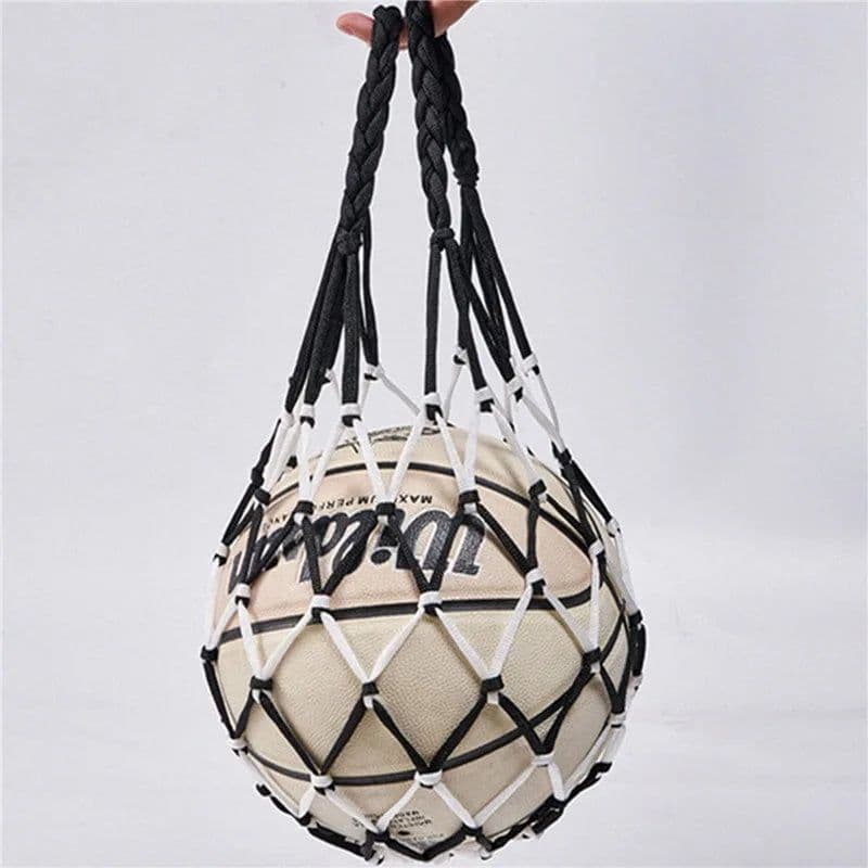 image-1/2pcs Portable Carry Net Bag Balls Volleyball Outdoor Durable Standard Nylon Thread Soccer Basketball Hoop Mesh Net