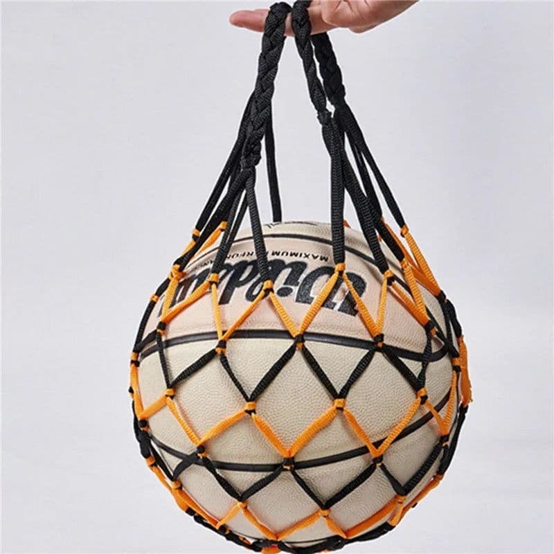 image-1/2pcs Portable Carry Net Bag Balls Volleyball Outdoor Durable Standard Nylon Thread Soccer Basketball Hoop Mesh Net