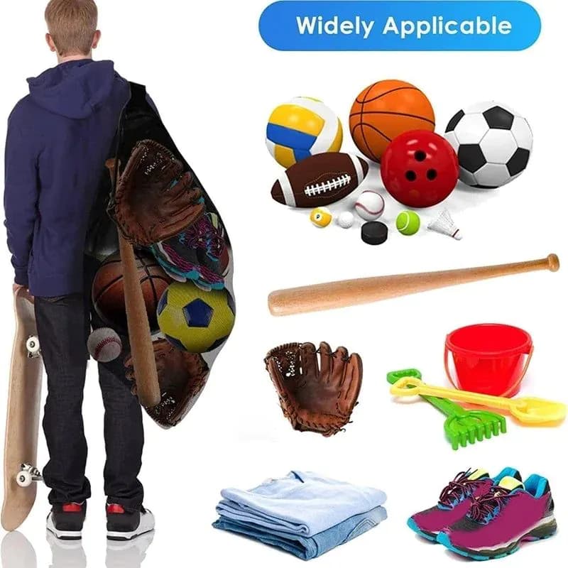 image-Soccer Basketball Drawstring Ball Bag Tennis Volleyball Storage Bag Sports Storage Bag Single Shoulder Easy To Carry